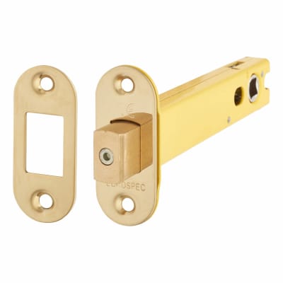 8mm Bolt Through Tubular Bathroom Deadbolt - 127mm Case - 108mm Backset - Radius - PVD Brass