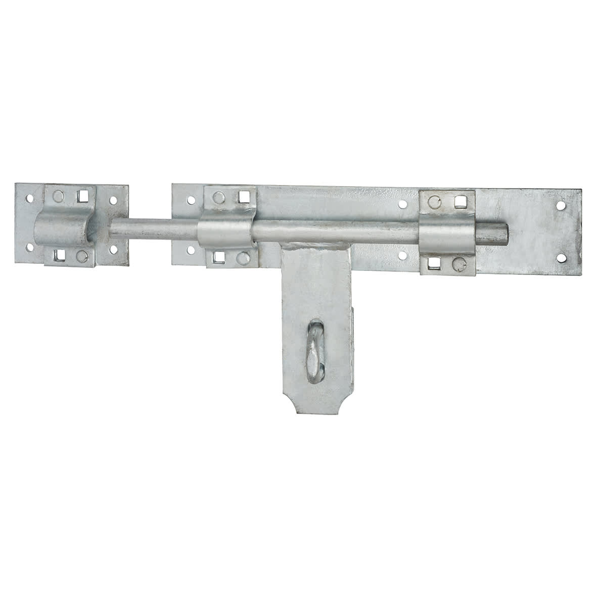 Heavy Duty Gate Padlock Bolt - 300mm Length - Galvanised Steel