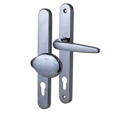 Chrome uPVC Multipoint Lever/Pad Door Handles - 92/62mm c/c - Sparta Range