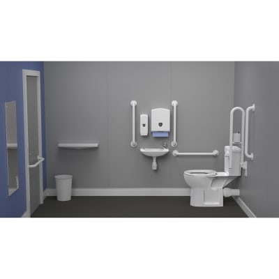 Rimless Close Coupled Doc M Pack - Exposed Fixings - White