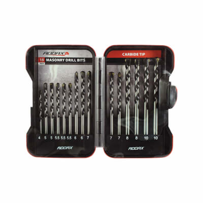 Masonry Drill Bit Set - Pack of 15