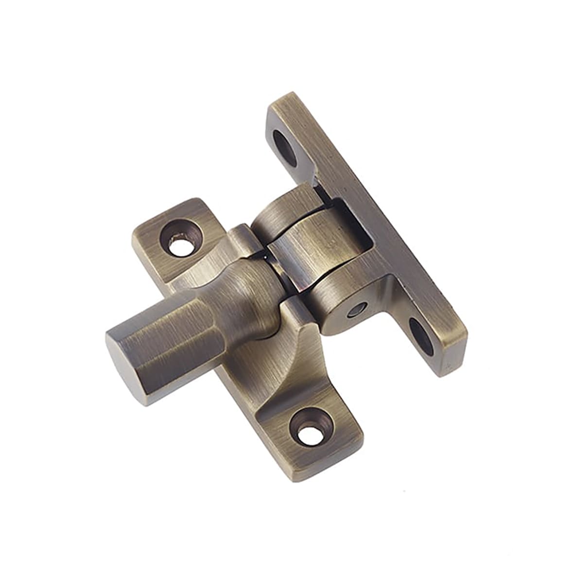 Brighton Sash Window Fastener - Pattern 2 - 55 x 15mm - Antique Brass