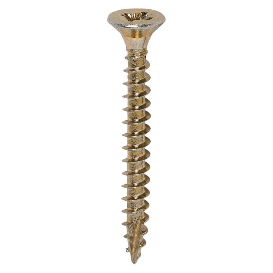Classic Pozi Countersunk Wood Screws - 4.5 x 40mm - Yellow Zinc - Pack of 200