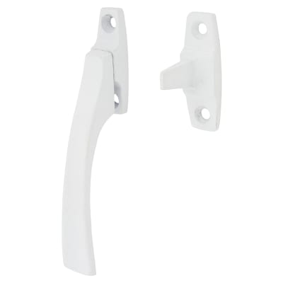 Diecast Painted Wedge Casement Window Fastener - Reversible - White