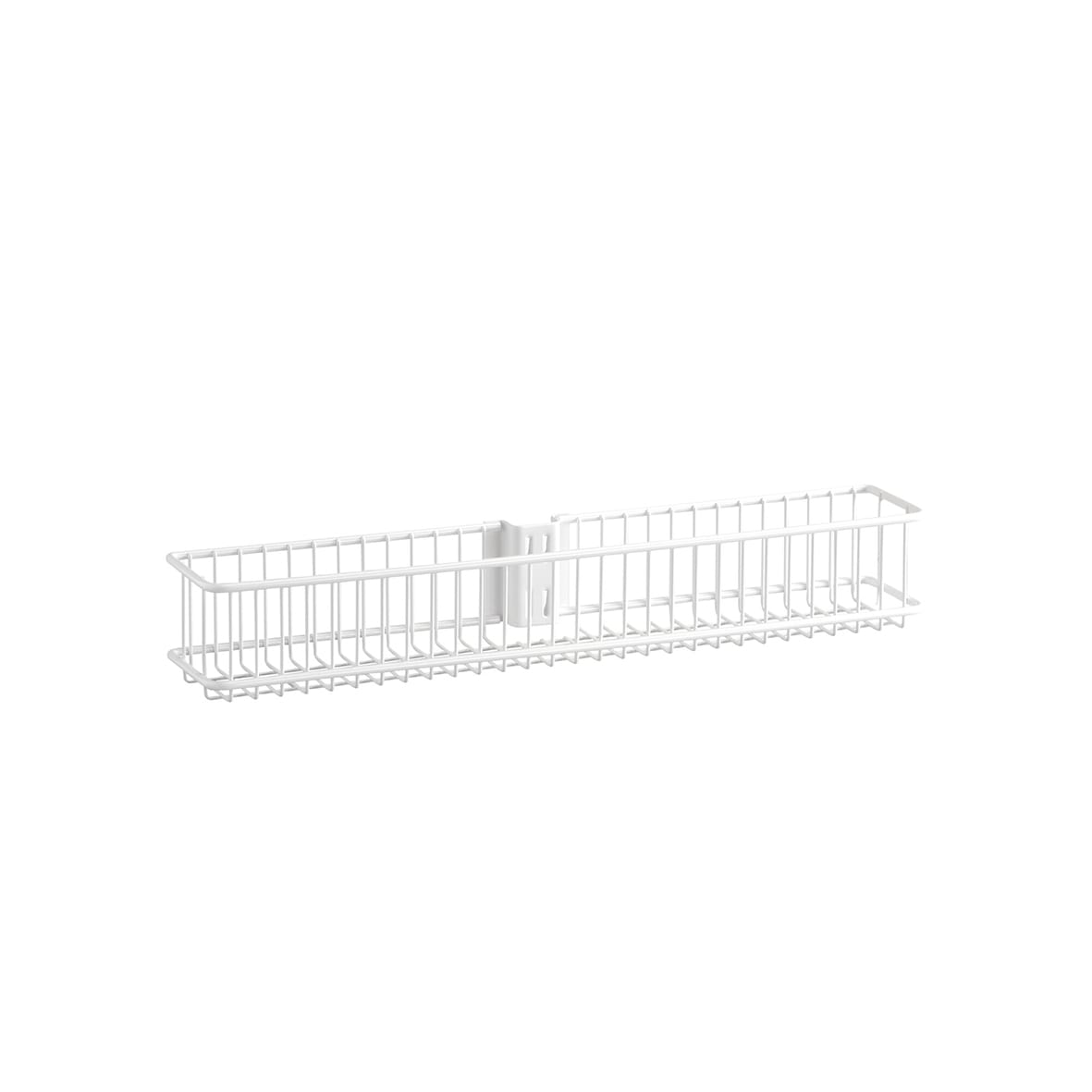 Top Track System - Shallow Wire Basket for Door & Wall Racks - 435 x 80 x 70mm - White