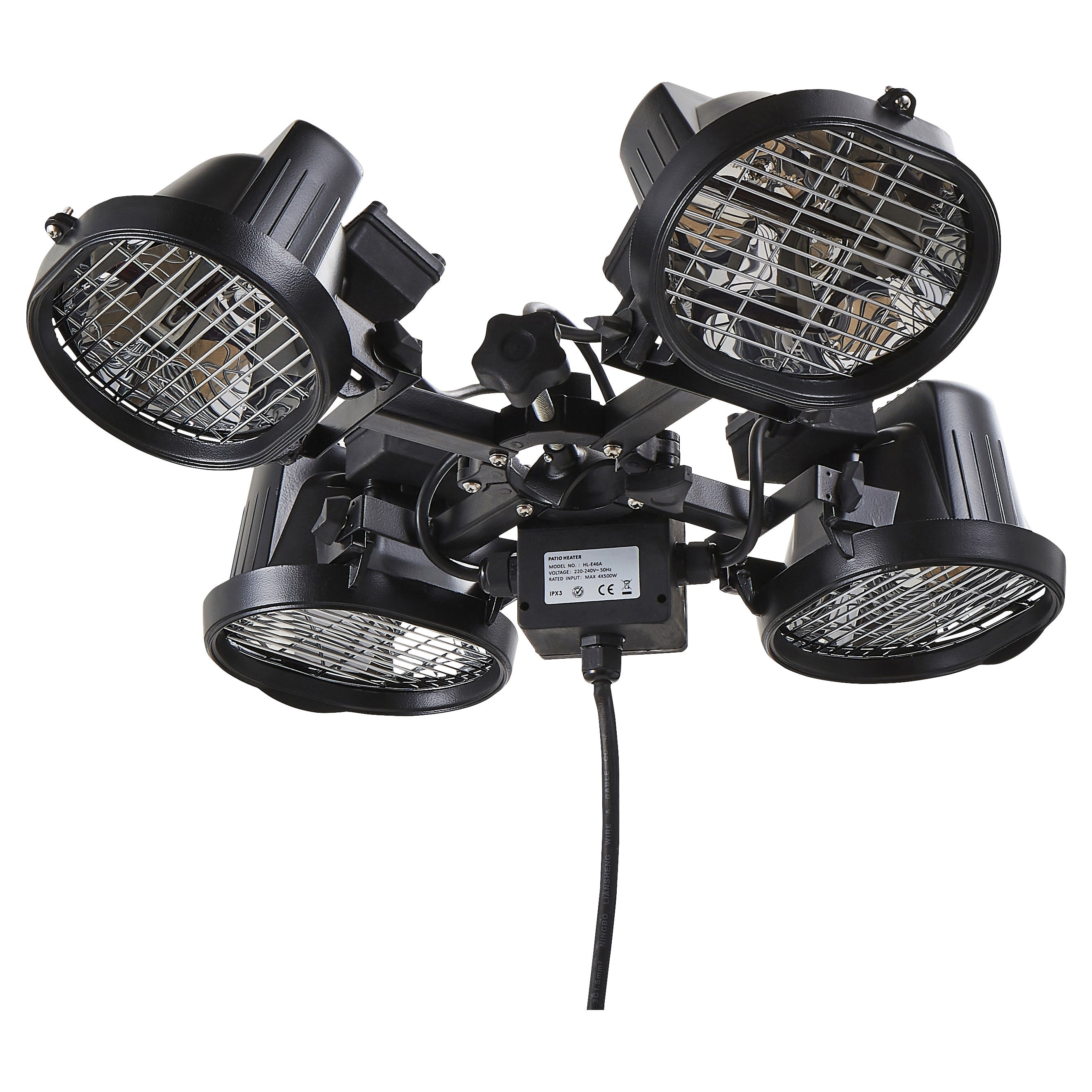 Forum Zink Ruby IPX3 4 x 450W Parasol Heater - 1800W