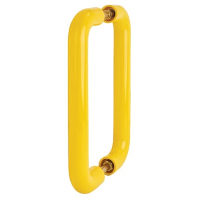 Golden Yellow Nylon D-Bar Door Pull Handles - Back to Back - 220mm c/c