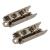 CLIP Straight Cabinet Mounting Plate - Screw On - 3mm Spacing - Nickel Plated - Pair