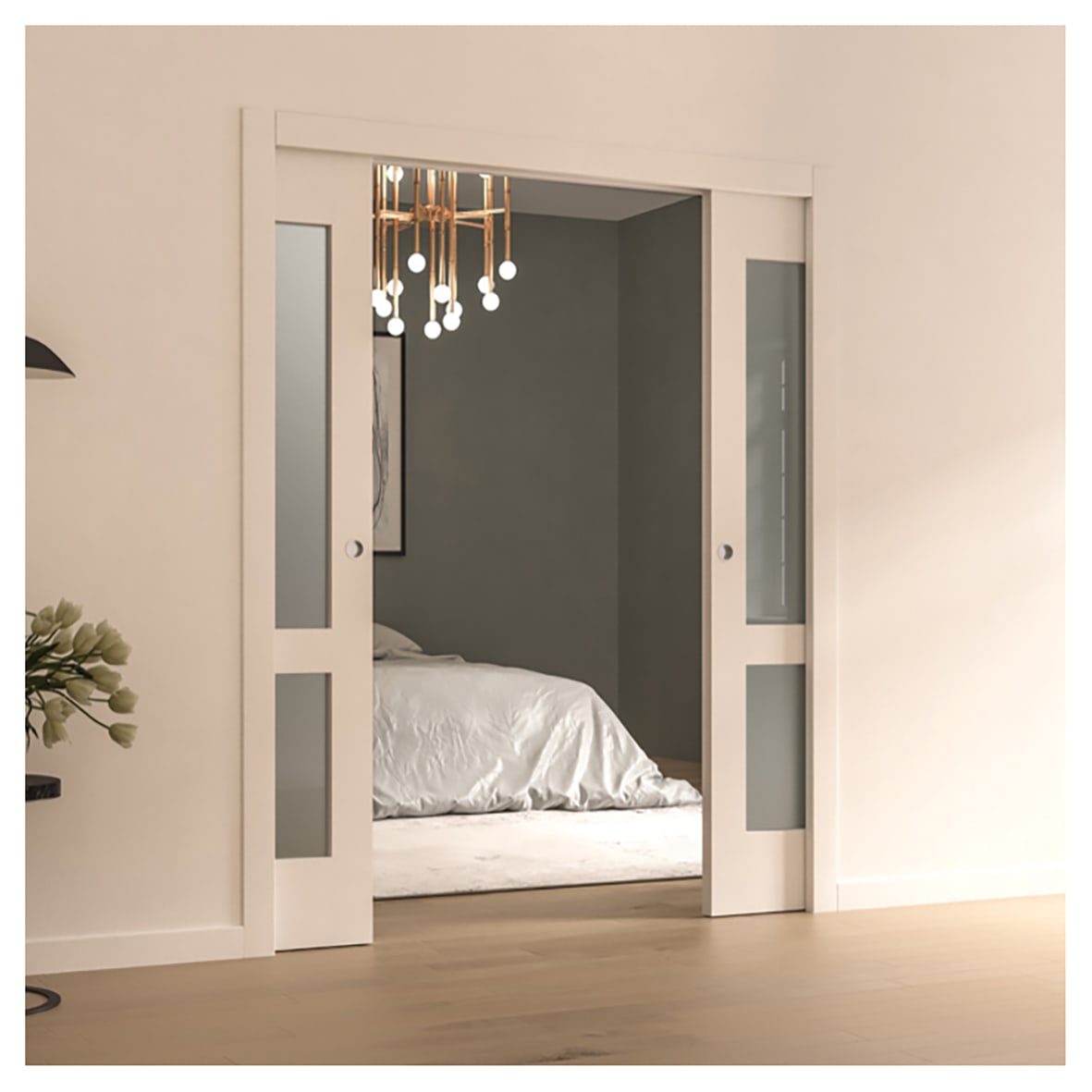 Pocket Door Kit - 100mm Finished Wall Thickness - 762 x 1981mm Door Size