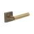 Antique Brass Fire Rated Door Handles on Square Rose - Richmond Range