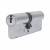 1 Star 6 Pin Kitemarked 90mm Euro Double Cylinder - 40 + 50mm - Satin Chrome - Keyed to Differ