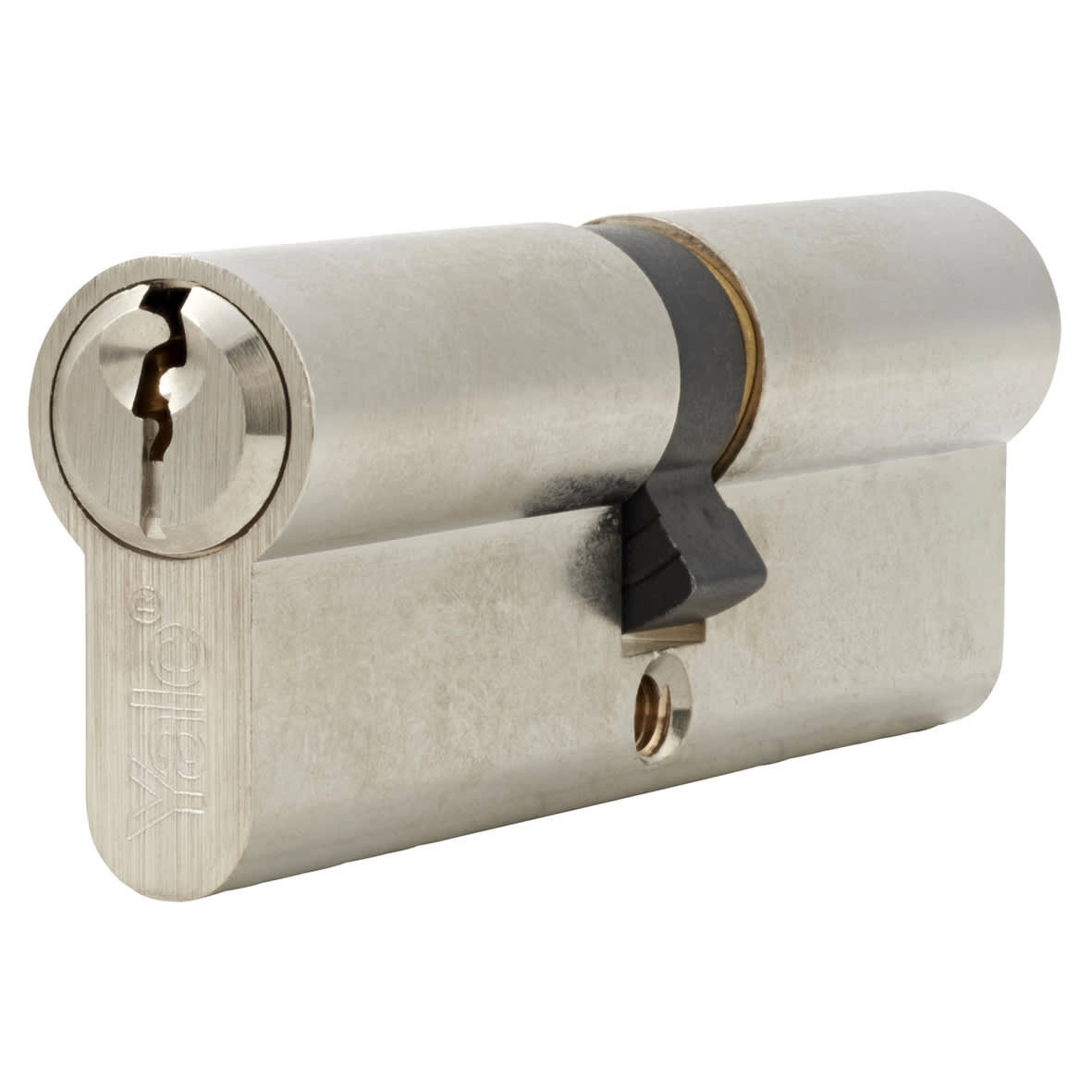6 Pin 90mm Euro Double Cylinder - 45 + 45mm - Satin Nickel - Keyed to Differ