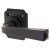 Smooth Black Door Handles on Square Rose - Avon Range