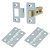 Tubular Latch Pack - 76mm Case - 57mm Backset - 2 x Plain Steel Hinges - Bright Zinc
