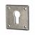 Square Escutcheon - 40 x 40mm - Keyhole - Pewter