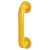 Golden Yellow Nylon D-Bar Door Pull Handle on Rose - Screw Fix - 300mm c/c