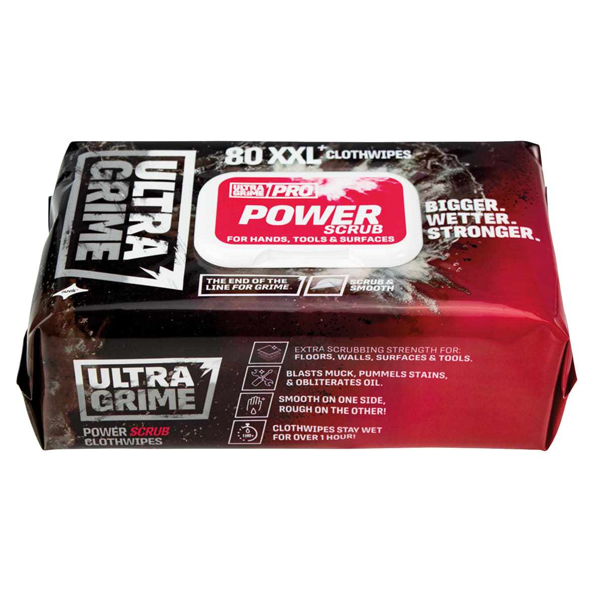 Pro XXL+ Power Scrub Cloth Wipes - Pack of 80
