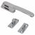 Craftsman Casement Window Fastener - Reversible - Polished Chrome