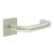 Satin Stainless Steel Fixed Dead 19mm Return to Door Handles on Square Rose - CR-106 Range