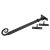 Monkey Tail Casement Window Stay - 10"/260mm Length - Antique Black Iron