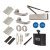 Heavy Duty Euro Lock Door Handle on Rose Fire Door Kit & Dorgard Holder - Silver