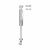 Extra Long French Door Bolt/Flat Section Bolt - 355 x 36mm - Satin Chrome