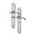 Marcus Polished Chrome Bathroom Door Handles - Long Plate - Lara Range - 247 x 48mm