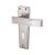 Satin Chrome Keyhole Door Lock Handles - Deco Range - 153 x 50mm
