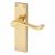 Polished Brass Victorian Scroll Latch Door Handles - 155 x 42mm