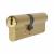 1 Star 6 Pin Kitemarked 95mm Euro Double Cylinder - 40 + 55mm - Polished Brass - Keyed to Differ