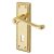 Polished Brass Budget Rope Edge Scroll Keyhole Lock Door Handles - Mia Range - 145 x 48mm