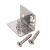 Straight Sliding Door Gear Face Fix Brackets - 100kg Max Door Weight - Pack of 10