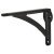 Curved Shelf Bracket - 111 x 78mm - Black