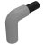 FibreRail Bend - Key Clamp System - Wall Mount Short End - Grey