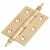 Finial Washered Butt Door Hinge - 75 x 50 x 2mm - Polished Brass - Pair