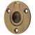 Round Flush Ring Cabinet Pull Handle - 45mm Diameter - Antique Brass