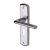 Satin Chrome Euro Lock Door Handles - Lena Range - 190 x 48mm