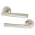 Satin Stainless Steel 19mm Mitre Door Handles on Round Rose
