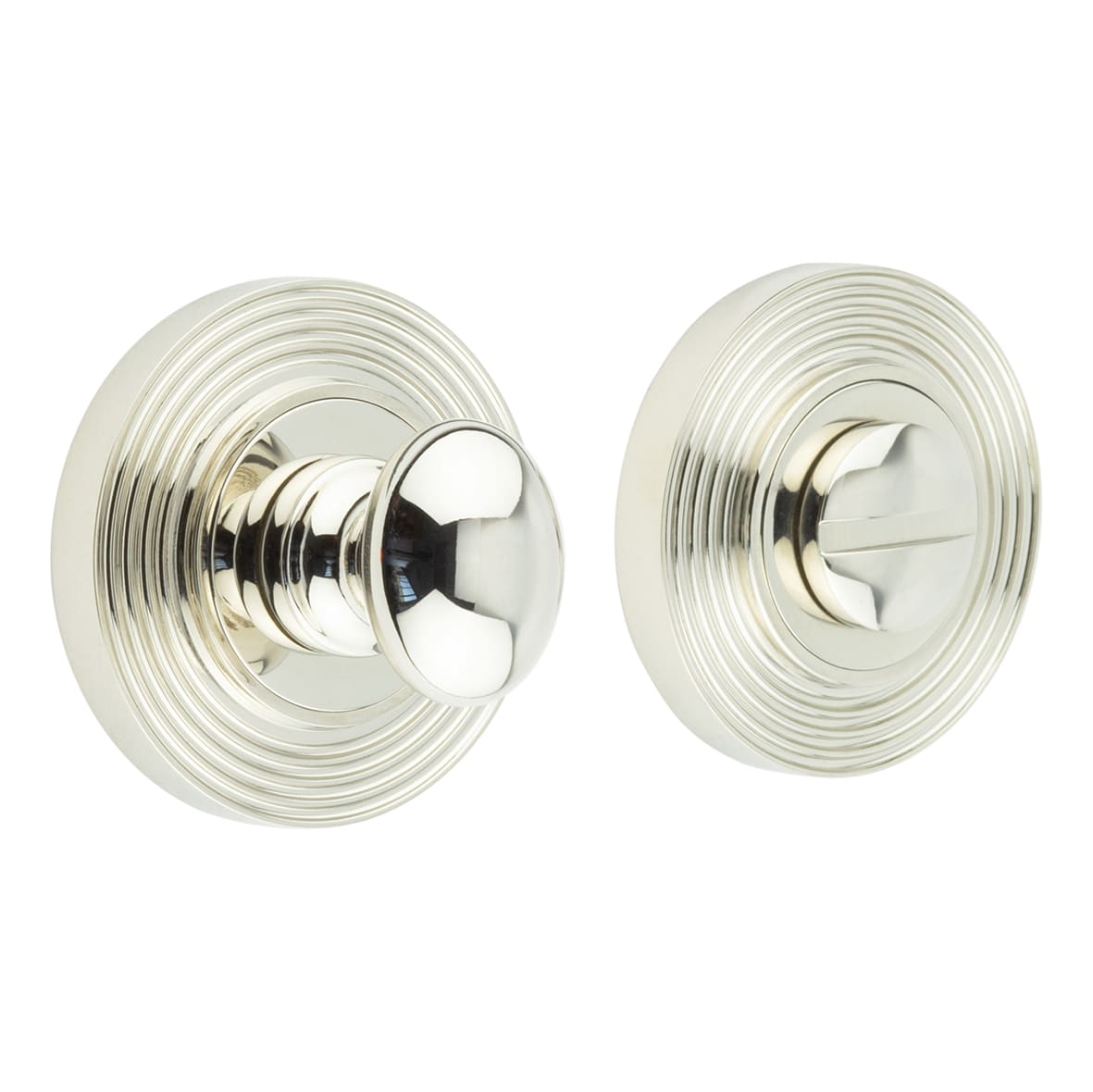 Inner 1 Turn & Release with Reeded Rose - 47mm Diameter - Pol Nickel