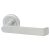Brass Satin Chrome Door Handles on Round Rose - Concept Range