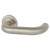 Satin Stainless Steel 22mm Return to Door Handles on Round Rose