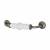 24mm Porcelain Crackle D-Bar Cabinet Pull Handle - 128mm Centres - Pewter Effect