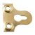Slotted Glass / Mirror Fixing Plate - 25mm Width - Electro Brass - Pack of 10