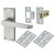 Satin Chrome Budget Straight Latch Door Handles Pack - Short Plate