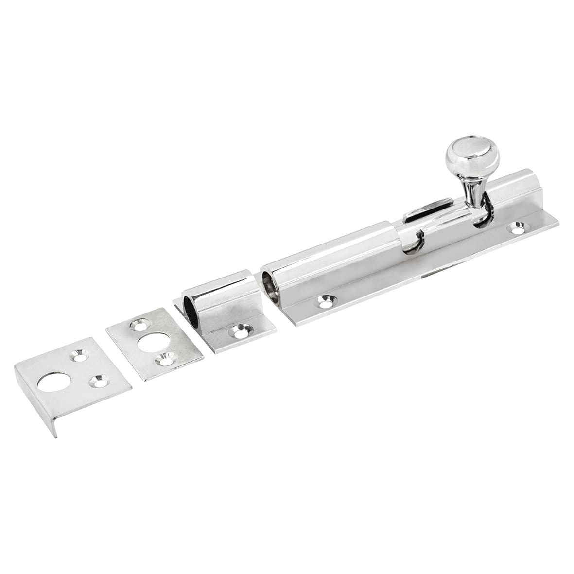 Polished Chrome Straight Barrel Bolt - Decorative Range - 100 x 32mm
