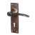 Antique Bronze Keyhole Lock Door Handles - Buckingham Range - 152 x 41mm