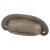 FingerTip Design Oval Cabinet Cup Handle - 87mm Centres - Pewter Effect