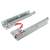 Base Mount Soft Close Drawer Runner - Single Extension - 350mm Length - 30kg - Zinc