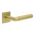 Satin Brass Fixed Dead Door Handles on Square Rose - CR-102 Range