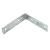 Corner Angle Bracket - 38 x 38 x 15mm - Zinc Plated - Pack of 10